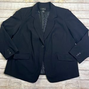 1601 Woman Single Button Black Blazer Jacket